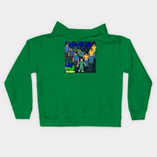 Blue and Yellow Clay(fish) Kids Hoodie